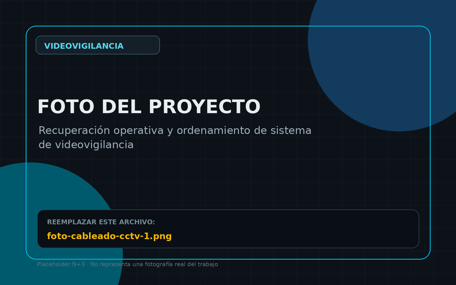 Recableado de cámaras de videovigilancia